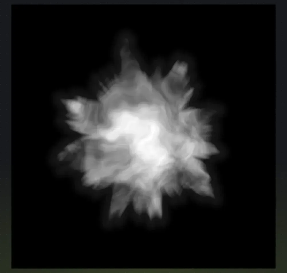 A 16-bit grayscale Rust heightmap of an island, with bright pixels for high ground and dark pixels for the ocean floor